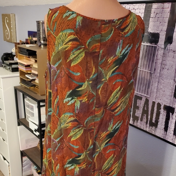 Vintage 100% silk Maxi Dress - Picture 4 of 6
